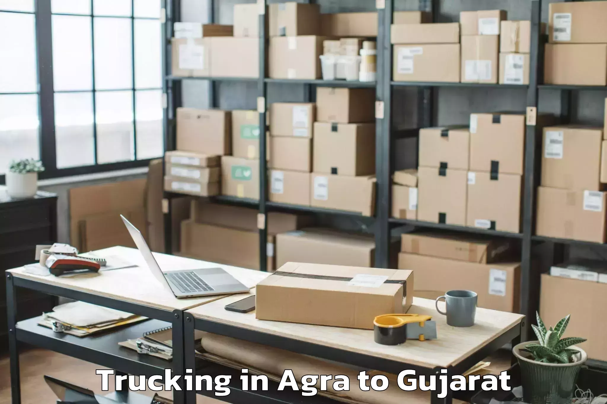 Reliable Agra to Saurashtra University Rajkot Trucking